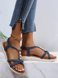 Pearl Beaded Thin Strap Cross Bohemian Casual Sandals 23 Pearl Beaded Thin Strap Cross Bohemian Casual Sandals -Zolucky Sales Store dfd8d8d2596eb45955b2ed346b195d8c