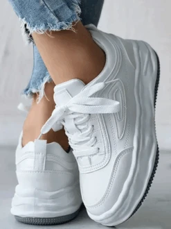 Abstract Thick Bottom Casual Skate Shoes