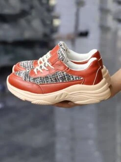 Women's Casual Color Block Paneled Shockproof Chunky Sneakers -Zolucky Sales Store dffecdf8b166938ff4ceadf92897dec8