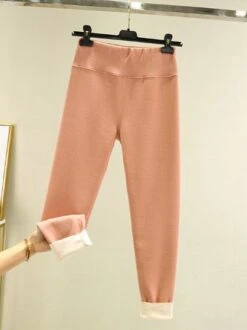 Knitted Winter Fleece High Elasticity Tight Plain Warmth Daily Casual Leggings -Zolucky Sales Store e00f12e3b2f85d0ed7d5a55caf4837d9