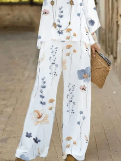 Casual Crew Neck Loose Two-Piece Set -Zolucky Sales Store e12ceb14dac83de12effd8e03c4d67a2