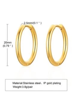 Women Minimalist 18k Gold-plated Hoop Earrings -Zolucky Sales Store e21bcc61422ad1d01d5385407b6008d0