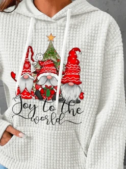 Plus Size Christmas Casual Pocket Stitching Holiday H-Line Jacquard Hoodie -Zolucky Sales Store e24e3bf55fc3c5b96f0eb8f79a118798