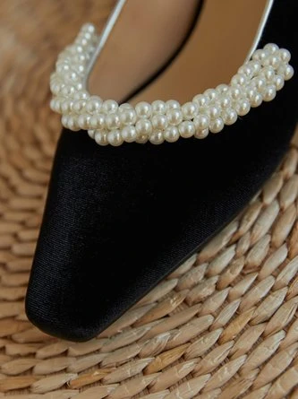 Elegant Imitation Pearl Decor Block Heel Mary Jane Shoes 10 Elegant Imitation Pearl Decor Block Heel Mary Jane Shoes - Image 10