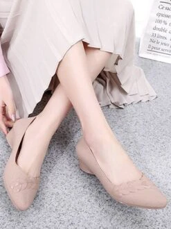 Comfortable Soft Sole Waterproof Pointed Toe Shallow Mouth Chunky Heel Shoes -Zolucky Sales Store e3312e7095c93bb71f1c7c56aaf93c3b