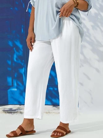 Plus Size Cotton Blends Loosen Pants 1 Plus Size Cotton Blends Loosen Pants