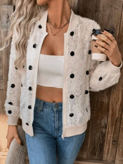 Jacquard Polka Dots Casual Jacket 8 Jacquard Polka Dots Casual Jacket -Zolucky Sales Store e44caf7087ba61b90b01527127491500