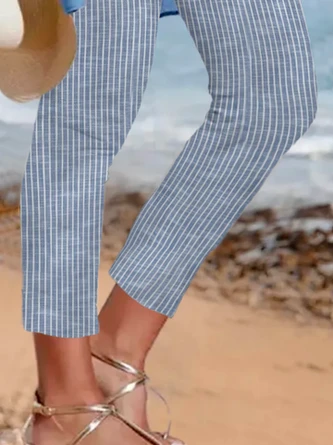 Plus Size Striped Casual Legging 3 Plus Size Striped Casual Legging - Image 3