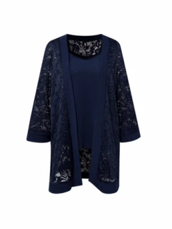 Casual Plain Lace Loose Two-Piece Set 24 Casual Plain Lace Loose Two-Piece Set -Zolucky Sales Store e597ce8e6b0442754231a3fb62dac2c2