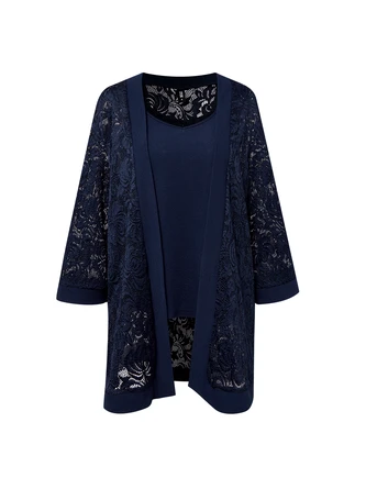 Casual Plain Lace Loose Two-Piece Set 11 Casual Plain Lace Loose Two-Piece Set - Image 11