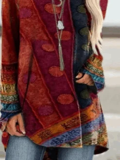 Plus Size Loose Casual Random Print Crew Neck T-Shirt -Zolucky Sales Store e5e5dc2ec1fc165eb351bc25c20b17e7