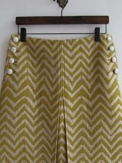 Yellow Vintage Casual Geometric Printed A-line Skirt -Zolucky Sales Store e63ddef2b46a90f7611f5c4fdc4c9777