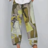 Cotton-blend Casual Printed Pants