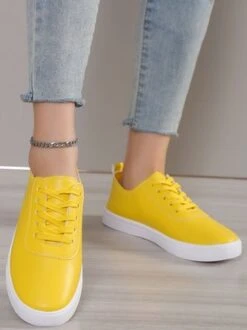 Solid Leather Lace-up Flats Sneakers 23 Solid Leather Lace-up Flats Sneakers -Zolucky Sales Store e8a8a5c202b74f73a1cffe6358c95b9c 1687250078984
