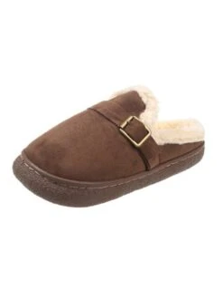 Casual Winter Warmth Flocked Mules -Zolucky Sales Store e939df4bc8b100a506a4e43d4f0bf67e
