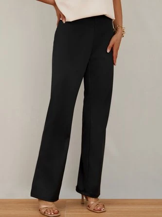 Daily Casual Plain Zipper Commuting Fashion H-Line Long Straight Pants 15 Daily Casual Plain Zipper Commuting Fashion H-Line Long Straight Pants - Image 15