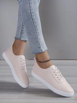 Solid Leather Lace-up Flats Sneakers 30 Solid Leather Lace-up Flats Sneakers -Zolucky Sales Store eac05aa86233499f9fc5d8f7e313f360 1687250079337