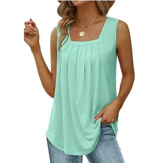 Square Neck Simple Tank Top 9 Square Neck Simple Tank Top - Image 9