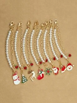 Christmas Cartoon Snowflake Santa Claus Imitation Pearls Bracelets 22 Christmas Cartoon Snowflake Santa Claus Imitation Pearls Bracelets -Zolucky Sales Store ec1bd13711af82b9a6caf0777517b2b0