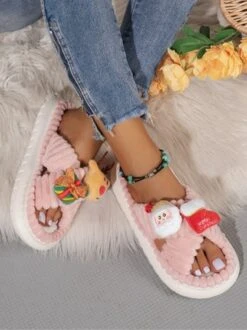 Christmas Santa Claus Elk Bow Cross-strap Plush Slippers 21 Christmas Santa Claus Elk Bow Cross-strap Plush Slippers -Zolucky Sales Store ec3f3de478a74fa48ac04a27686c8e5e 1695263469503