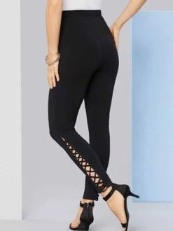 Jersey Plain Tight Casual Leggings