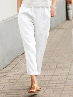 Cotton-Blend Pants