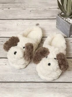 Cartoon Dog Warmth Fluffy Slippers -Zolucky Sales Store ed4f91dc5699f857bde2f43e67039a04