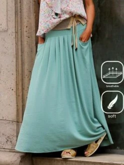 Striped Casual Loose Skirt With