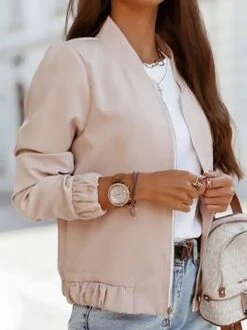 Casual Plain Loose Jacket