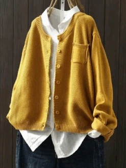 Casual Wool/Knitting Regular Fit Winter Crew Neck H-Line Long Sleeve Sweater