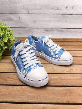 Canvas Flat Heel Casual Flats 4 Canvas Flat Heel Casual Flats - Image 4