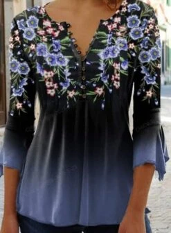 Casual Loose Buckle Shirt -Zolucky Sales Store eeefcaf192201b4582a6a7f75a723381