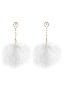 Elegant Imitation Feather Pearl Dangle Earrings -Zolucky Sales Store eef0bfb19c5384ad3561e40b2faac3b0