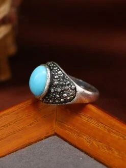 Vintage Imitation Turquoise Ring -Zolucky Sales Store eff7565e66074a7cbf019ba75f801f09 1692174747701