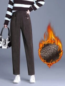 Casual Fleece Plain Pants -Zolucky Sales Store f147f2ef93e328e3f2e201df50a8b364