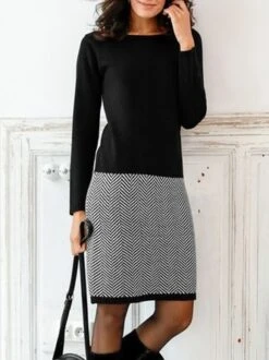 Loose Crew Neck Dress