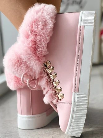 Christmas Plush Plain Casual Winter Cotton-Padded Suede Flat Heel Slip On Classic Boots 11 Christmas Plush Plain Casual Winter Cotton-Padded Suede Flat Heel Slip On Classic Boots - Image 11