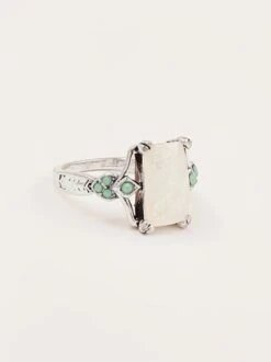 Vintage White Opal Ancient Silver Ring -Zolucky Sales Store f573a14d284ab0dc5324f8dfb7cea6cf