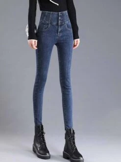 Casual Pocket Stitching Denim Regular Fit Jeans -Zolucky Sales Store f5f105907d326a616d3be08f0052aa7c