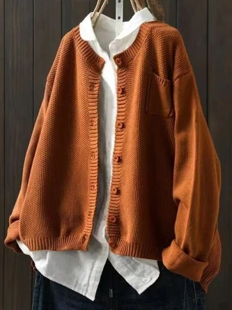 Casual Wool/Knitting Regular Fit Winter Crew Neck H-Line Long Sleeve Sweater 7 Casual Wool/Knitting Regular Fit Winter Crew Neck H-Line Long Sleeve Sweater - Image 7