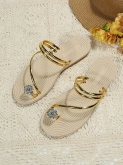 Rhinestone Thin Strip Woven Two-Wear Sandals -Zolucky Sales Store f707f0a17de342c49ddedbdc7bfc0ecb 1686567573990