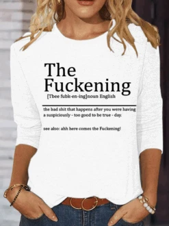Women's Funny Sarcastic The Fuckening Sarcastic Definition Good Day Then Text Letters Casual Shirt 8 Women's Funny Sarcastic The Fuckening Sarcastic Definition Good Day Then Text Letters Casual Shirt -Zolucky Sales Store f70fc89aa1f262a43e1feeb93755d93e