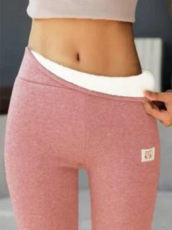 Casual Fleece Lined Leggings Pants High Waist Athletic Pants Tummy Control Stretch Workout Yoga Leggings -Zolucky Sales Store f71cd6389b147b9a212e7b921de75991