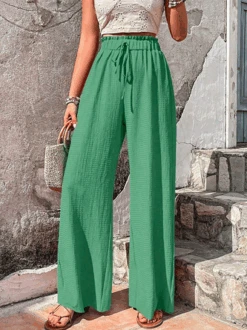 Casual Plain Pocket Loose Pants -Zolucky Sales Store f77f0a0ed6a10d8a46589a2020131b42