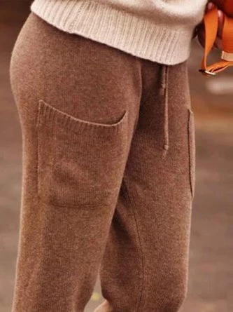 Plain Draw String Pockets Casual Pants 2 Plain Draw String Pockets Casual Pants - Image 2