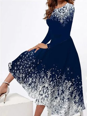 Christmas Daily Knitted Regular Fit Crew Neck Casual Festival Long Sleeve Fit & Flare Maxi Dress 1 Christmas Daily Knitted Regular Fit Crew Neck Casual Festival Long Sleeve Fit & Flare Maxi Dress