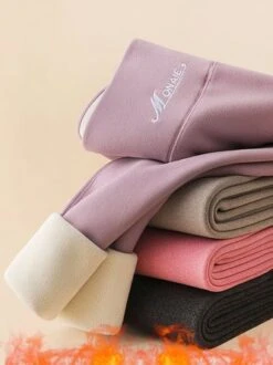 Fleece Tight Plain Casual Leggings -Zolucky Sales Store f8684487805b8322283e9851e3d7e722