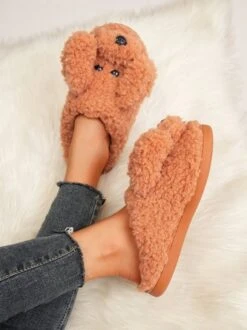 Casual Cartoon Dog Fluffy Toe-covered Slippers -Zolucky Sales Store f879c3145e4d1aa315ed20f7e5b7289e