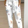 Casual Floral Loose Cargo Pants