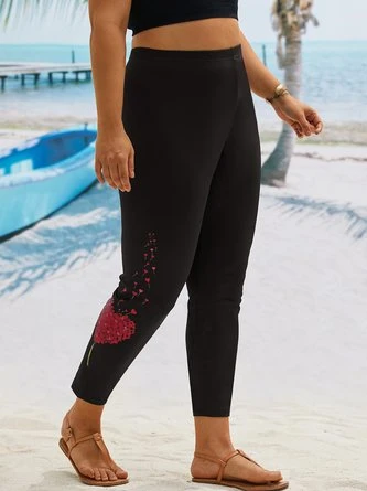 Plus Size Casual Jersey Tight Leggings 3 Plus Size Casual Jersey Tight Leggings - Image 3
